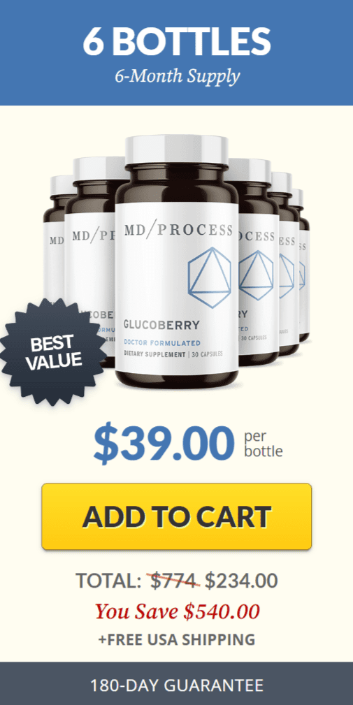 GlucoBerry 6 Bottle